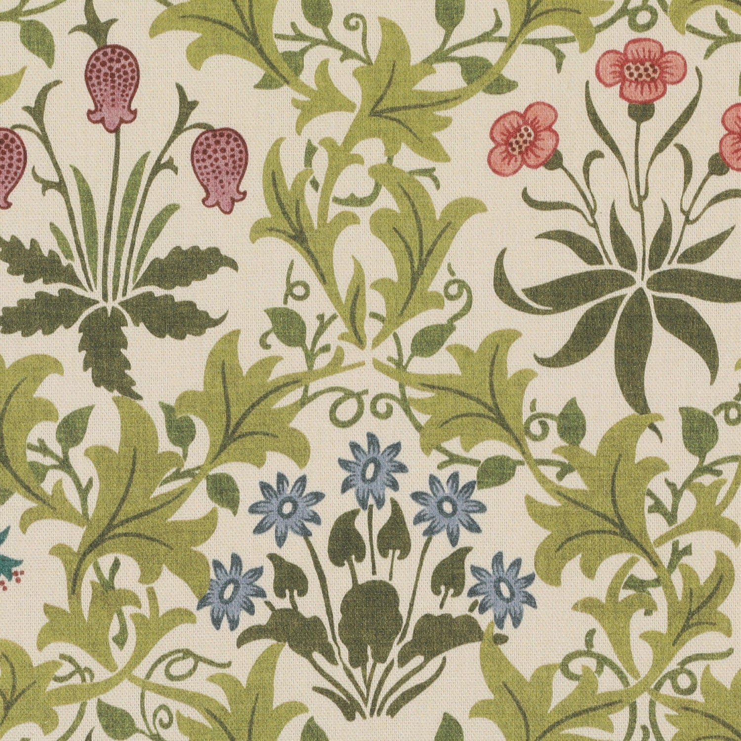 William Morris Celandine Fabric Blush Blue