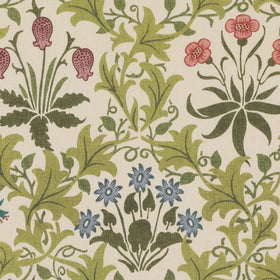 William Morris Celandine Fabric Blush Blue