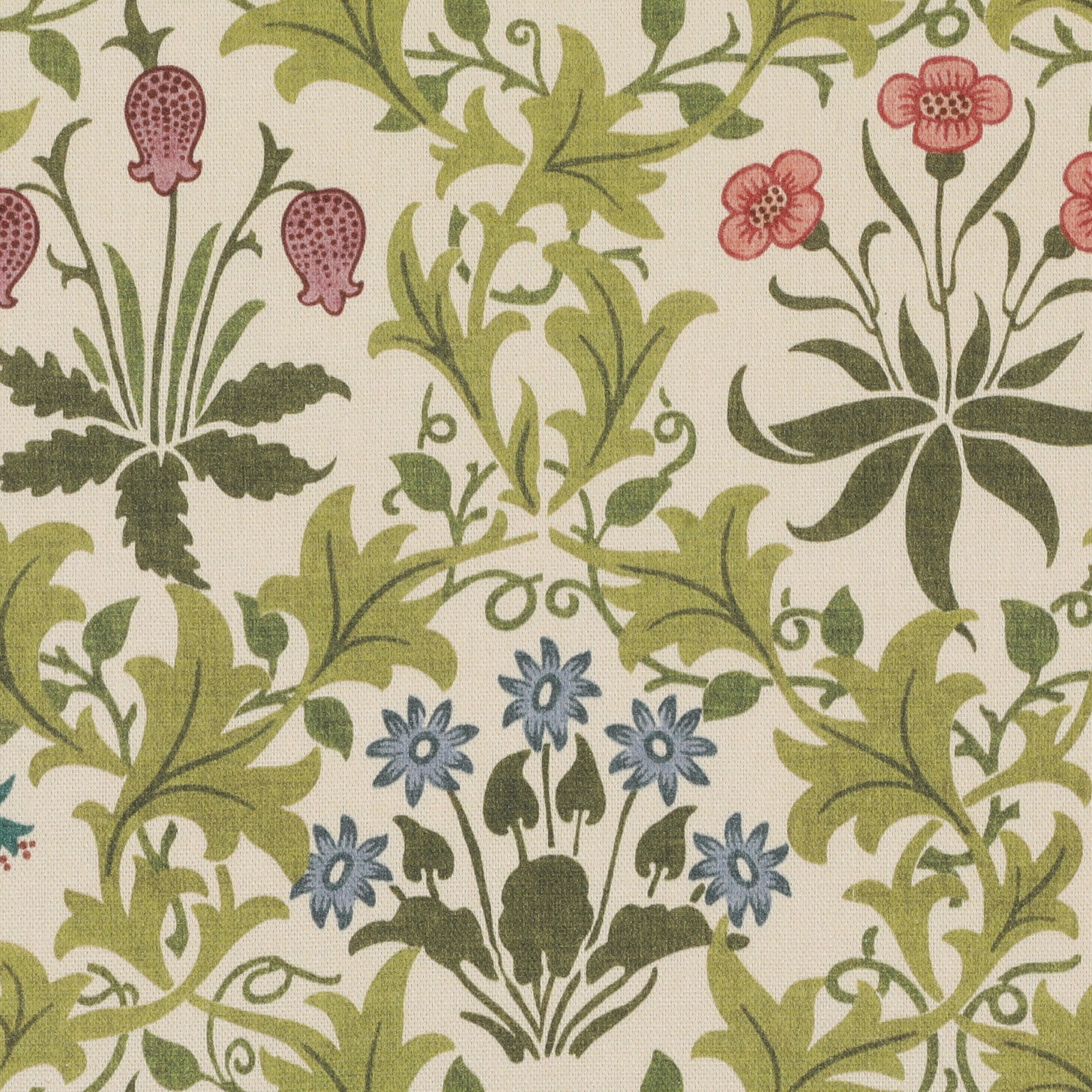 William Morris Celandine Fabric Blush Blue