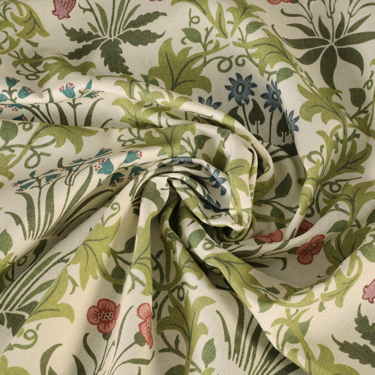 William Morris Celandine Fabric Blush Blue