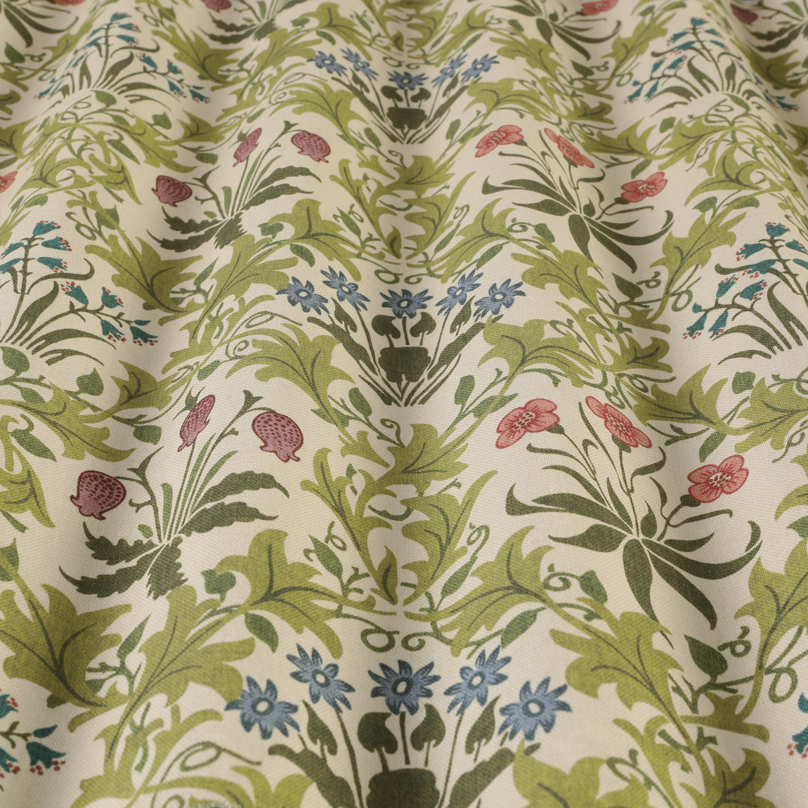 William Morris Celandine Made To Measure Curtains Blush Blue
