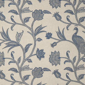 Escape to the Chateau L'Oiseau du Chateau Fabric Bleue