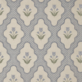 Escape to the Chateau The Lace Flower Fabric Bleue