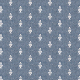 Escape to the Chateau Le Jacquard du Chateau Fabric Bleue