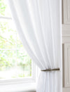Chatsworth Double Width Ready Made Single Voile Curtain White