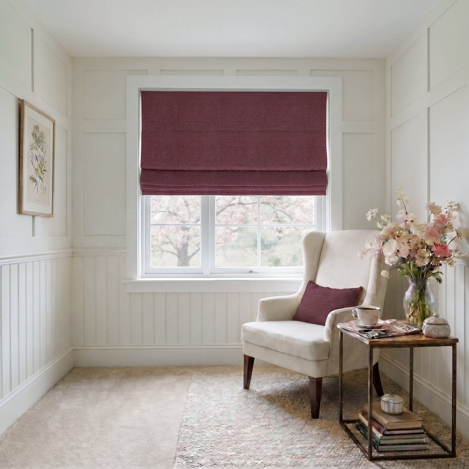 ANTE DECOR Chelsea Chenille Fabric Wine