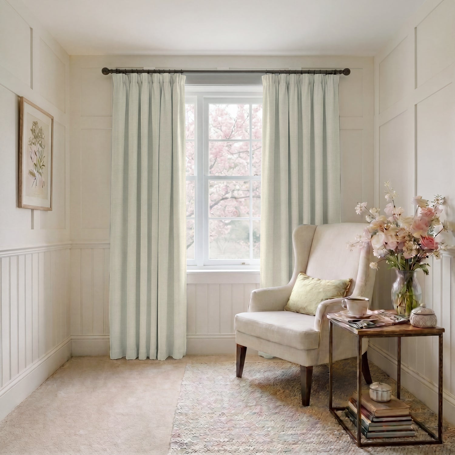 ANTE DECOR Chelsea Chenille Fabric Beige