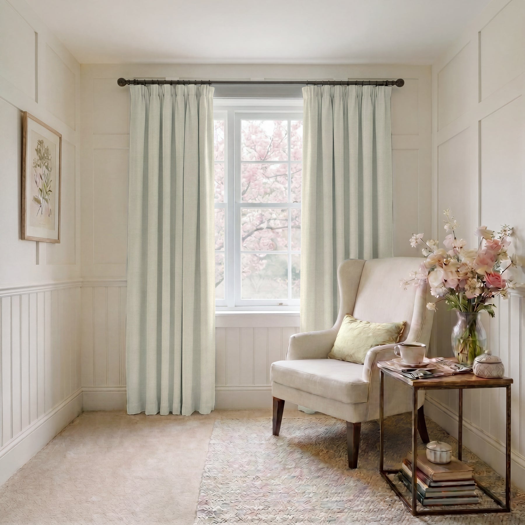 ANTE DECOR Chelsea Chenille Fabric Beige
