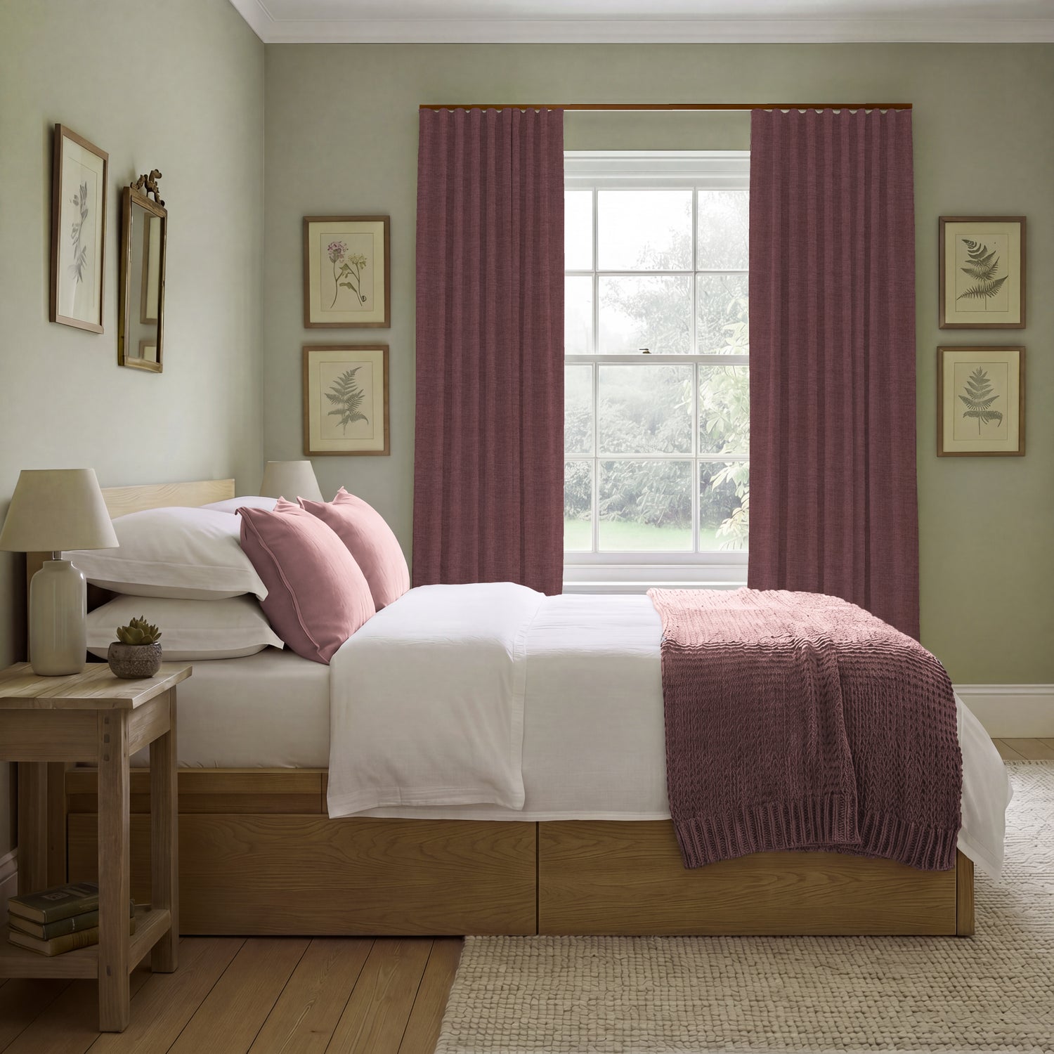 ANTE DECOR Chelsea Chenille Fabric Wine