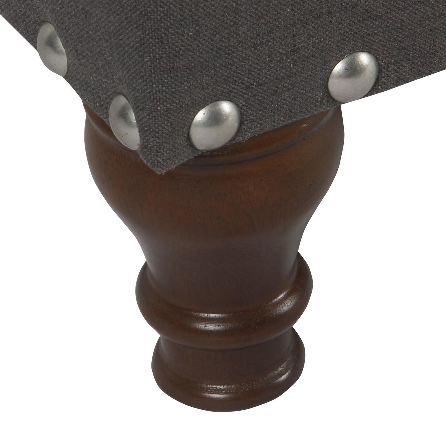 Chelsea Storage Ottoman Bench Charcoal Chrome