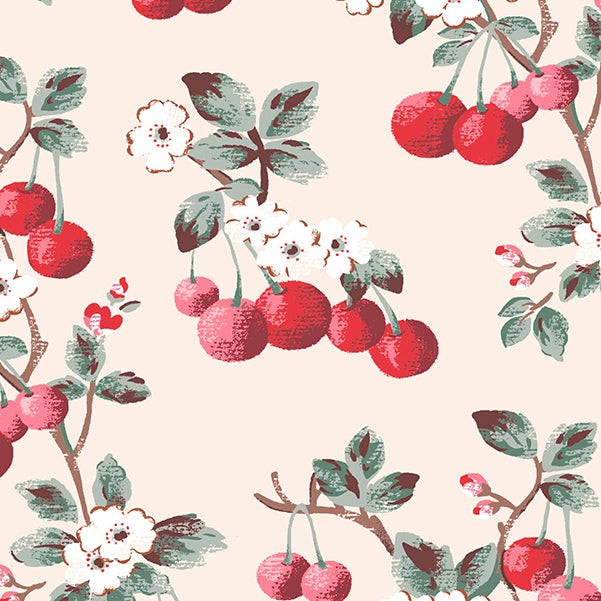 Cath Kidston Cherry Sprig Made to Measure Roller Blind Red