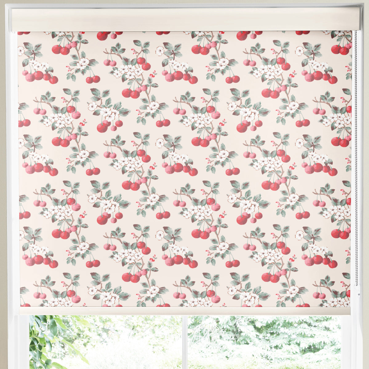 Cath Kidston Cherry Sprig Made to Measure Roller Blind Red