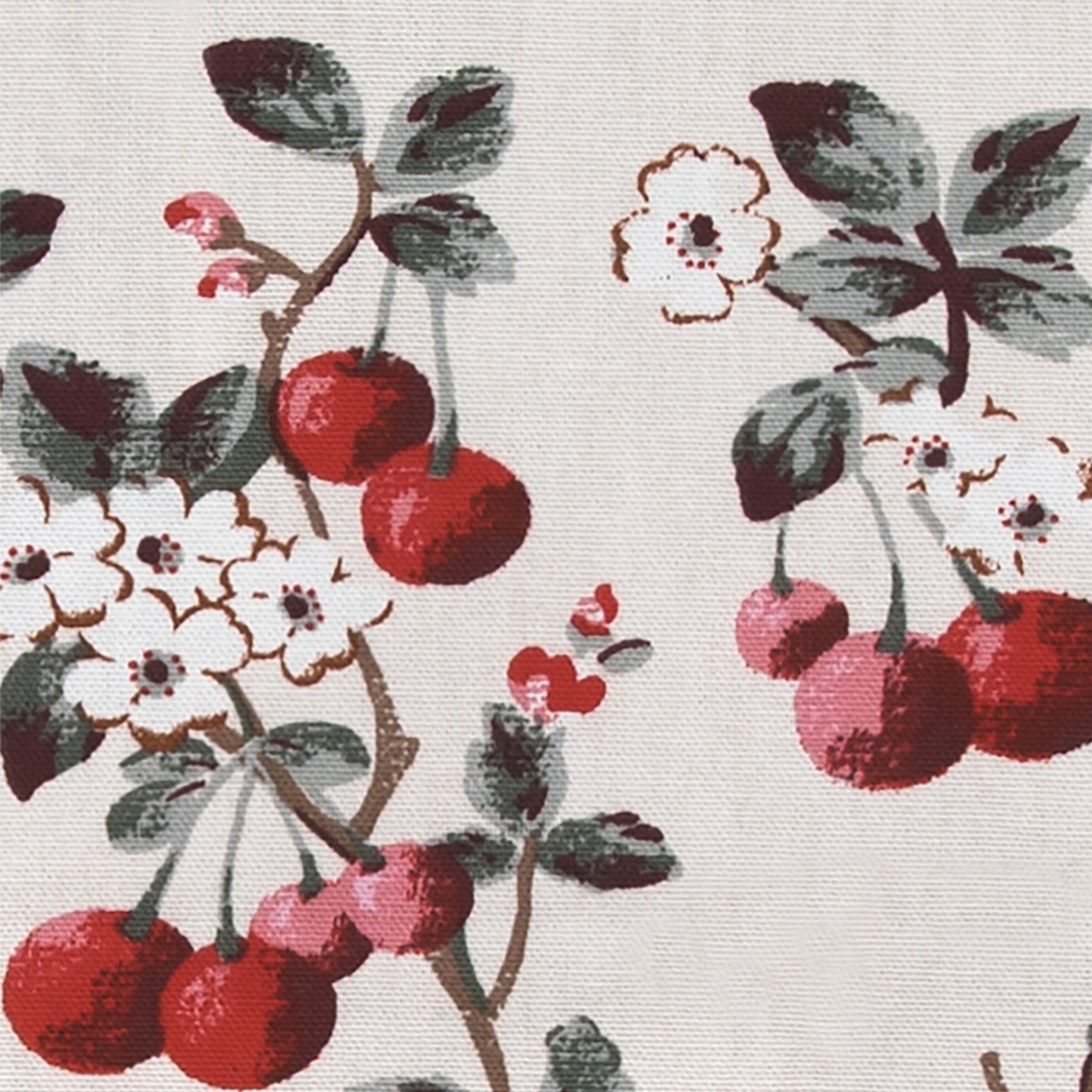 Cath Kidston Cherry Sprig Made To Measure Curtains in Red | 96% Star ...