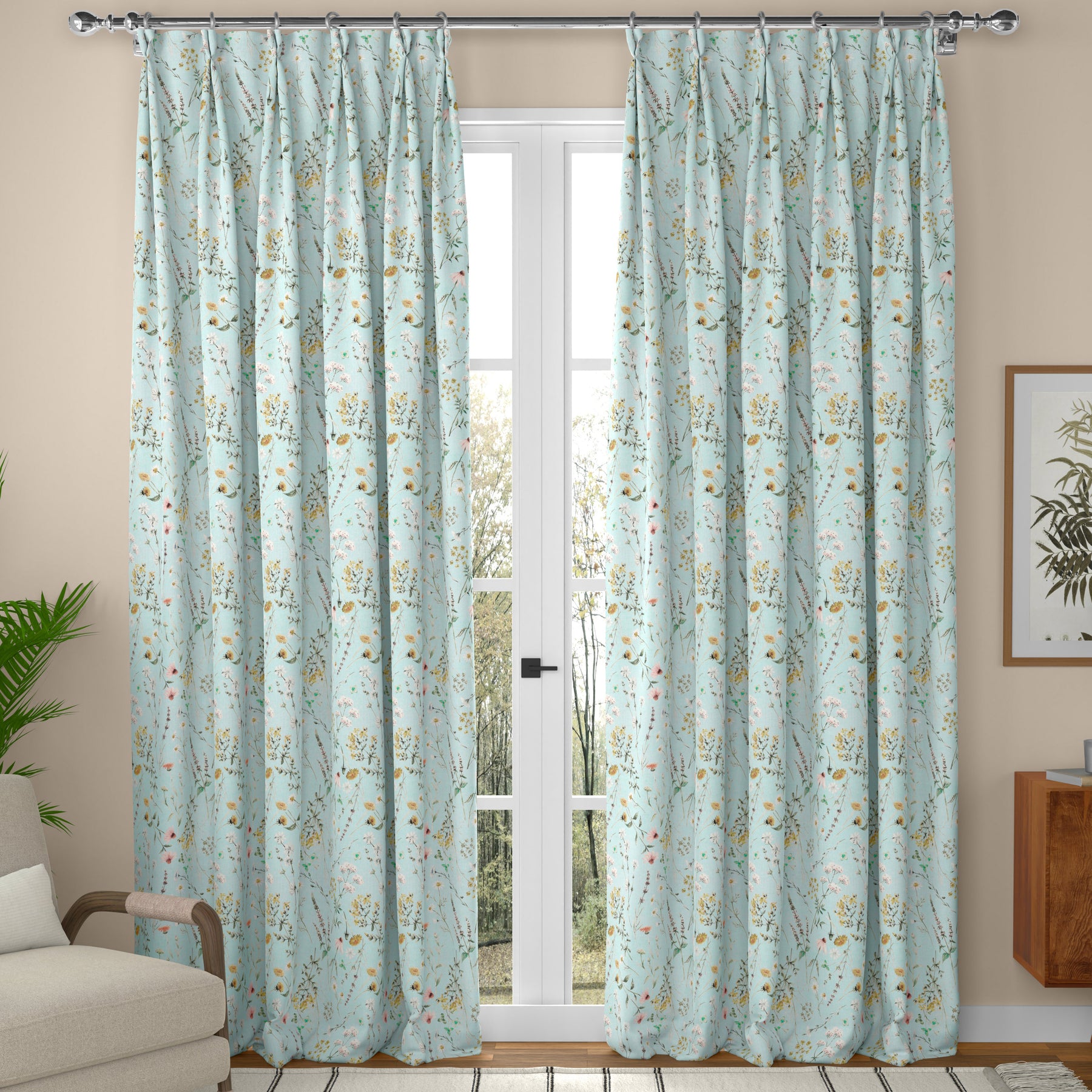 ANTE DECOR Chloe Made To Measure Curtains Sky