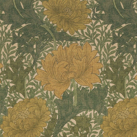 William Morris Chrysanthemum Fabric Ochre