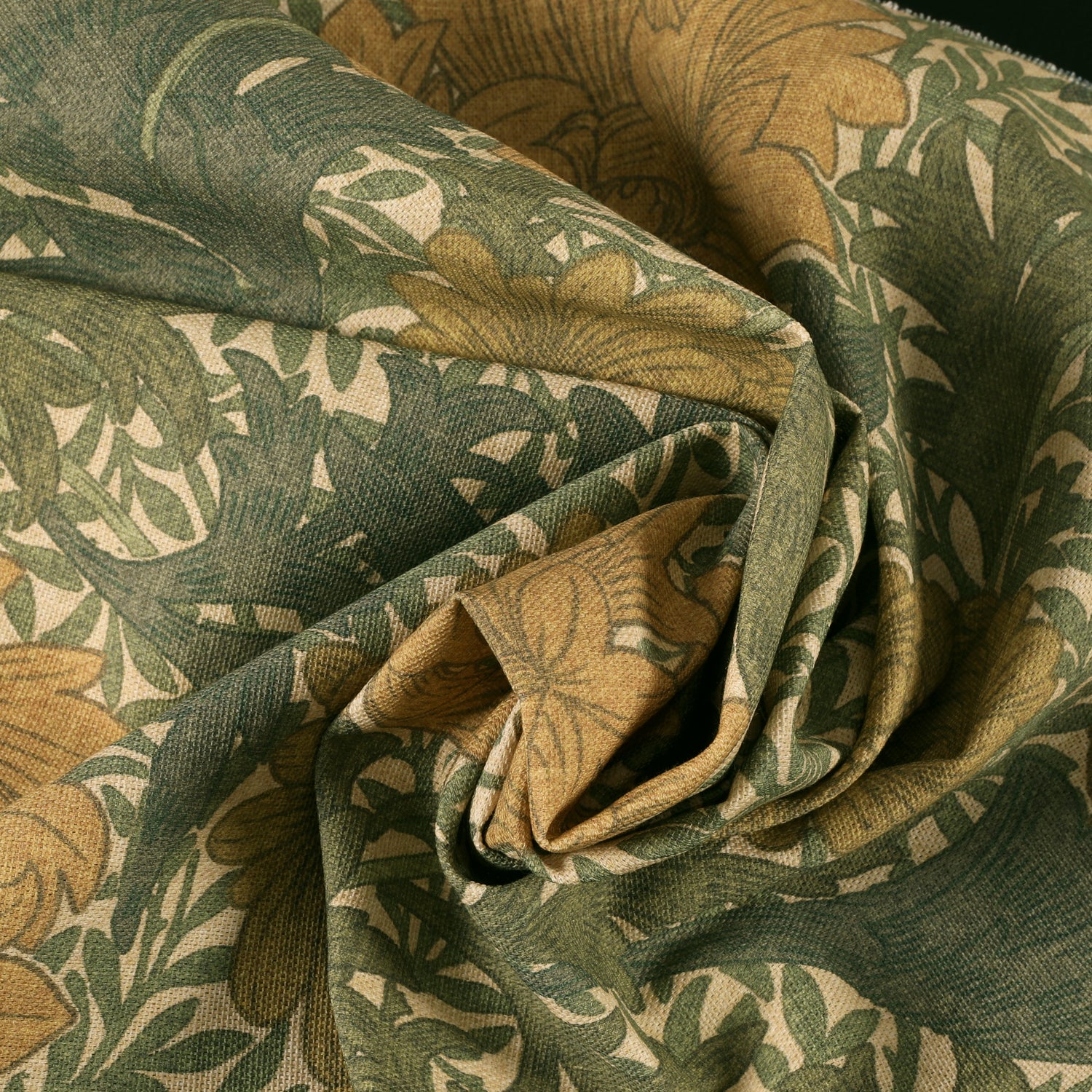 William Morris Chrysanthemum Made To Measure Roman Blind Ochre