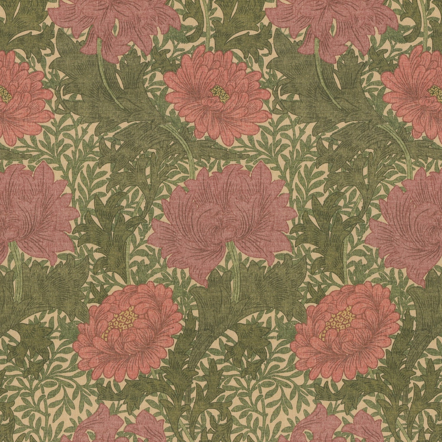 William Morris Chrysanthemum Made To Measure Curtains Pink