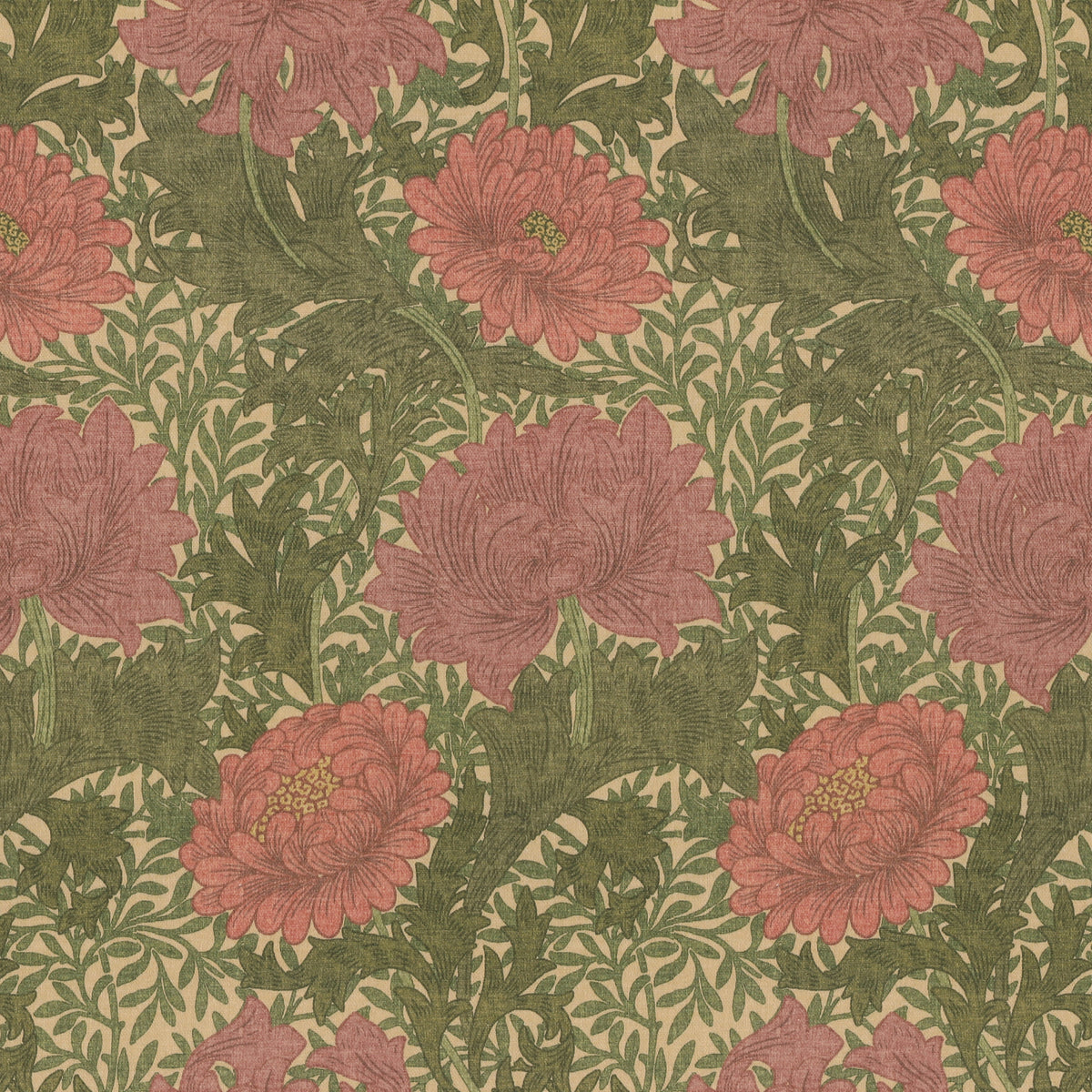 William Morris Chrysanthemum Made To Measure Roman Blind Pink