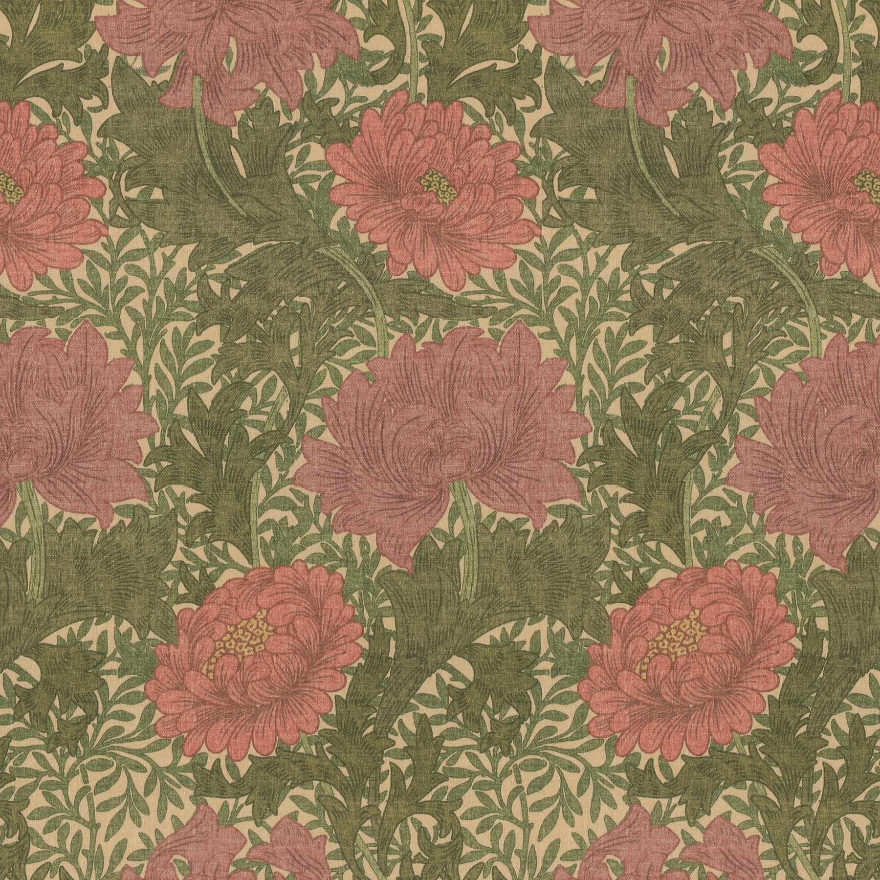 William Morris Chrysanthemum Made To Measure Roman Blind Pink