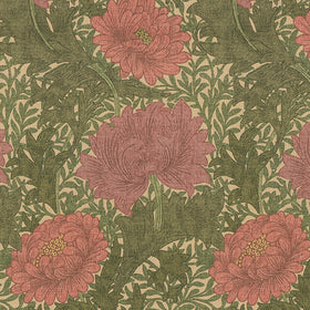 William Morris Chrysanthemum Fabric Pink