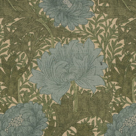 William Morris Chrysanthemum Fabric Blue