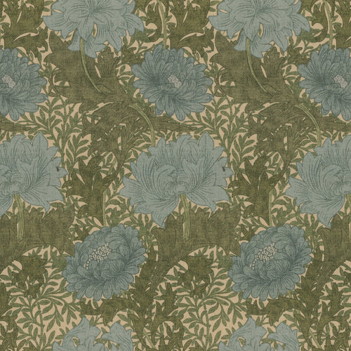 William Morris Chrysanthemum Fabric Blue