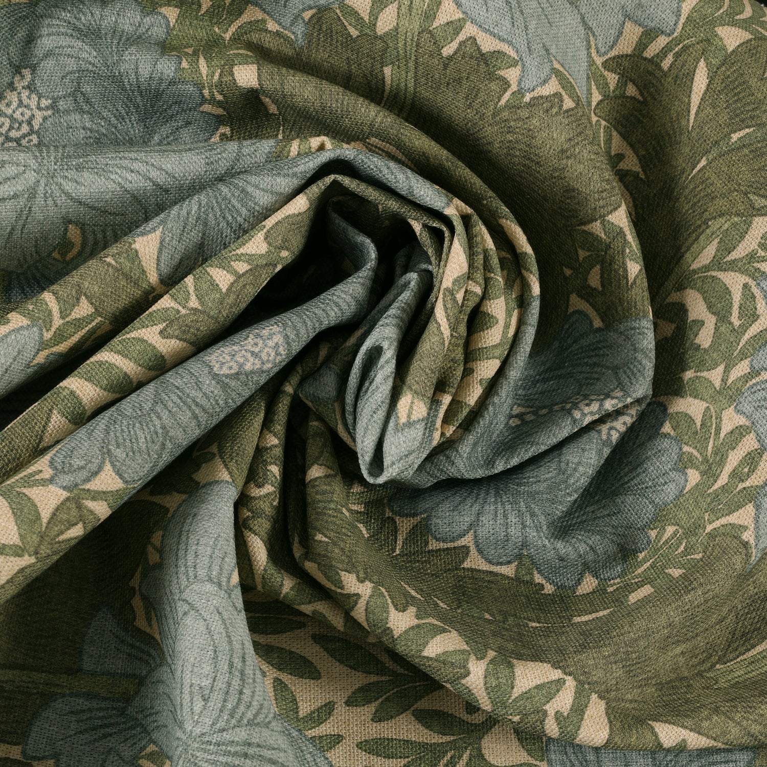 William Morris Chrysanthemum Made To Measure Curtains Blue