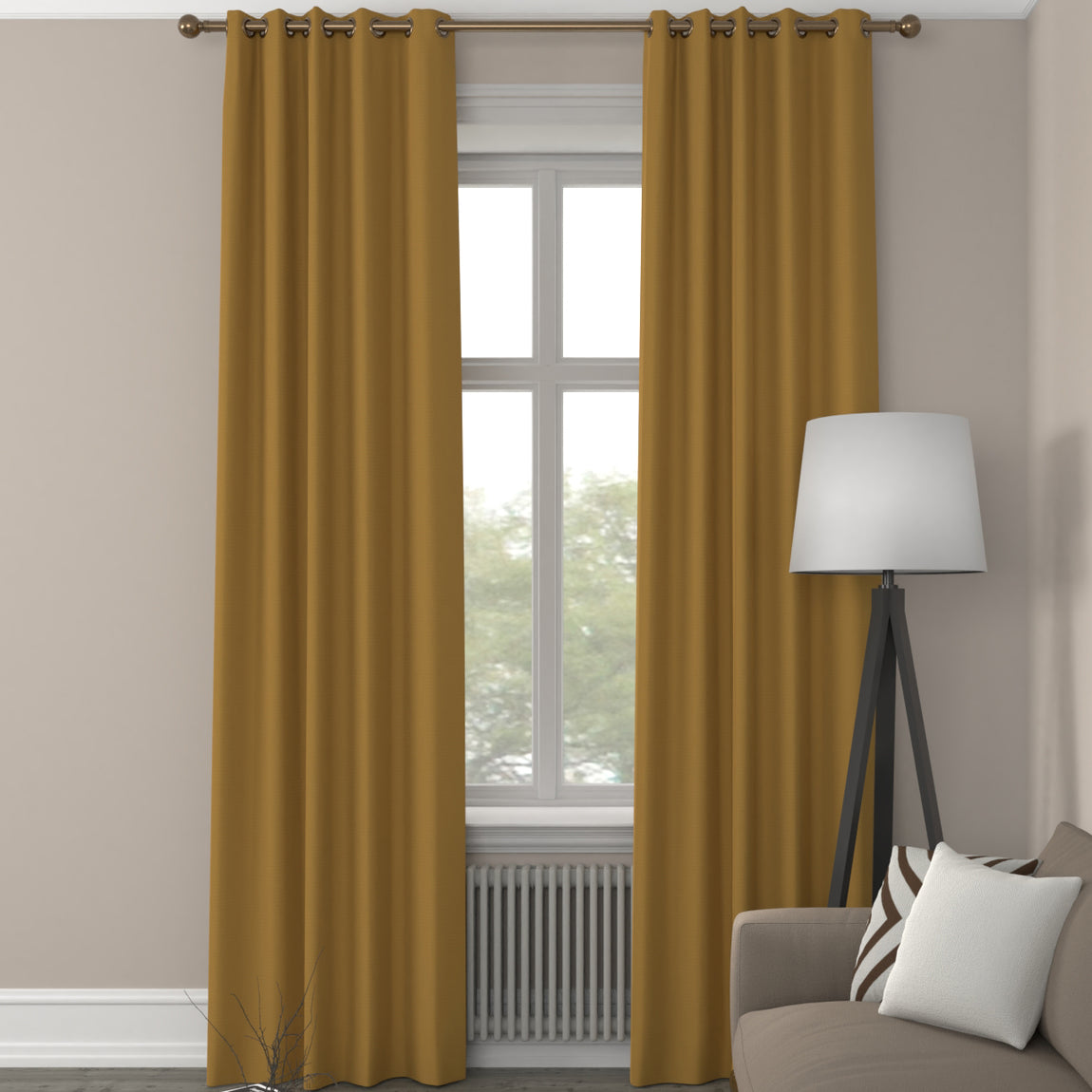 Clarence Velvet Made to Measure Curtain Gold