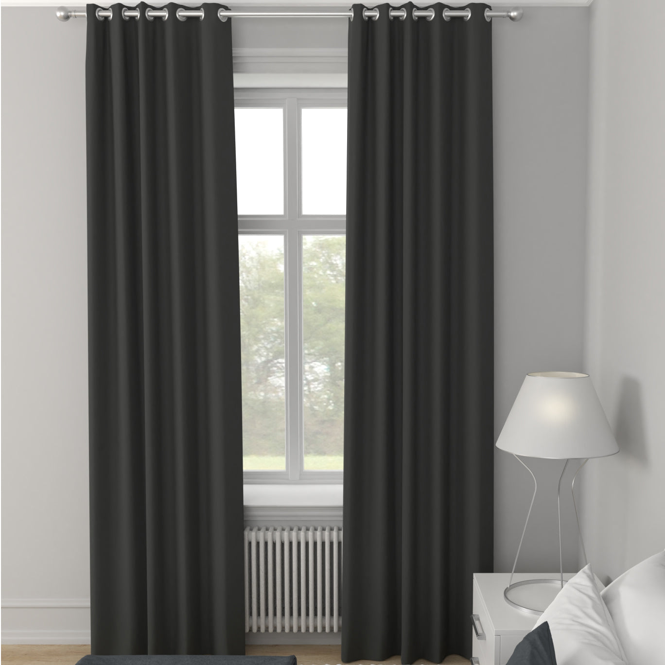 Clarence Velvet Made to Measure Curtain Graphite