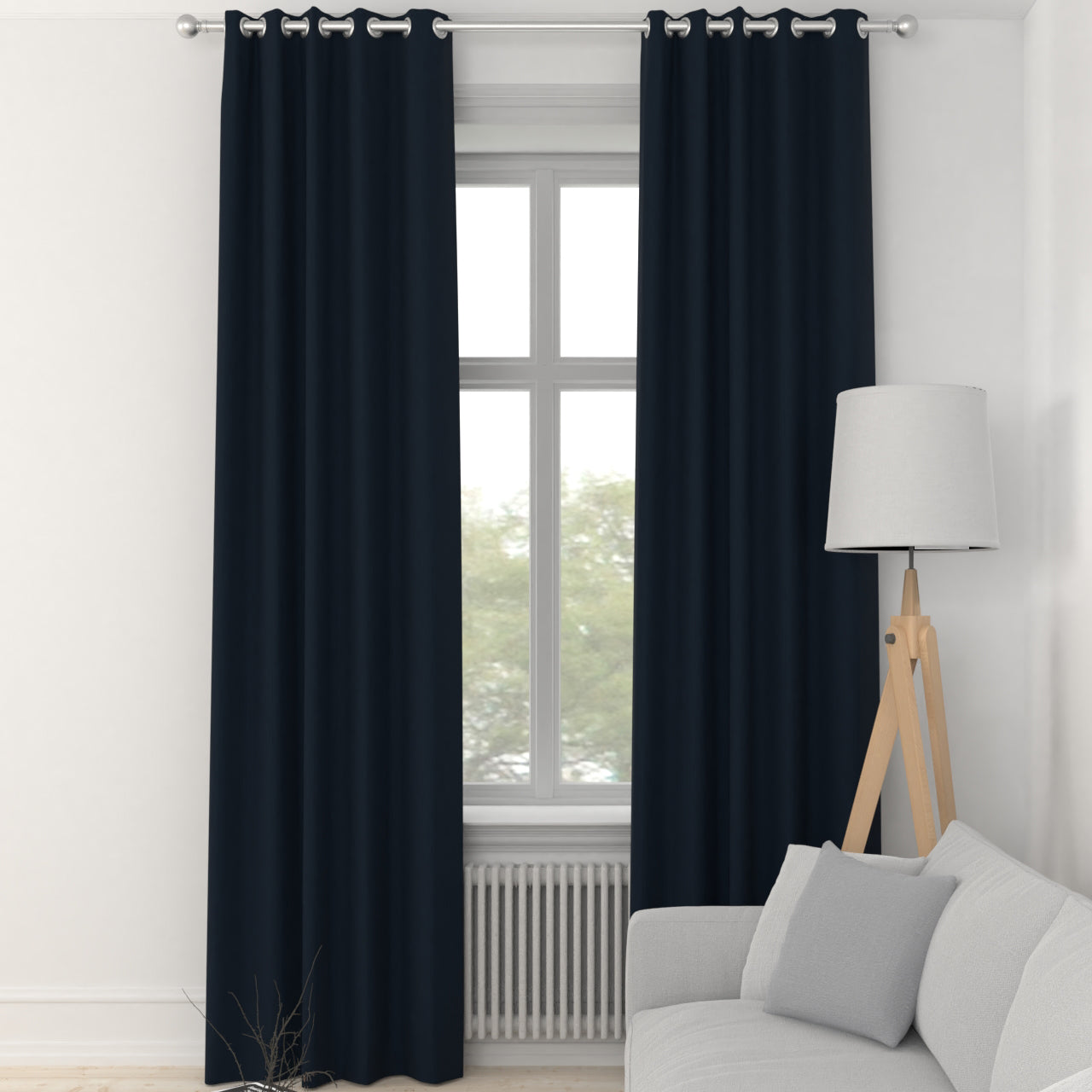 Clarence Velvet Made to Measure Curtain Ink