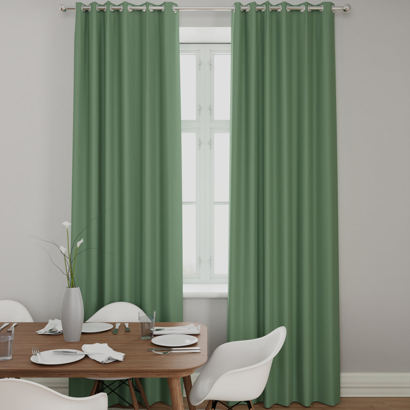 Clarence Velvet Made to Measure Curtain Moss