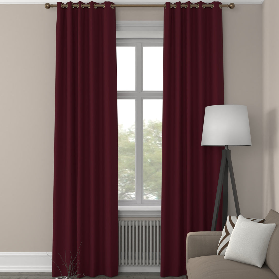 Clarence Velvet Made to Measure Curtain Wine