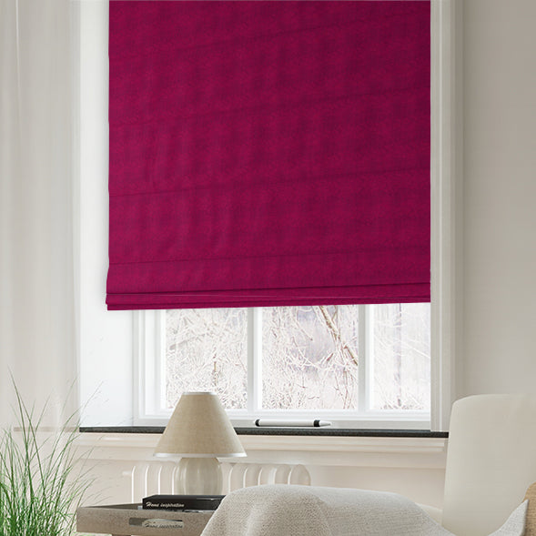 Clarence Velvet Made to Measure Roman Blind Berry
