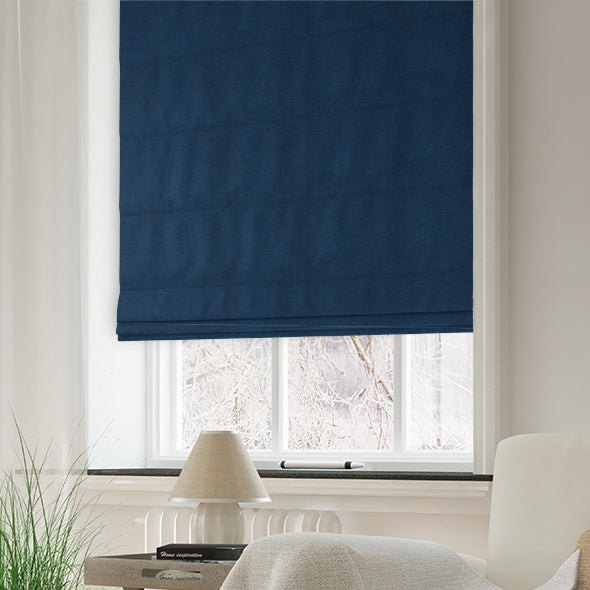 Clarence Velvet Made to Measure Roman Blind Royal