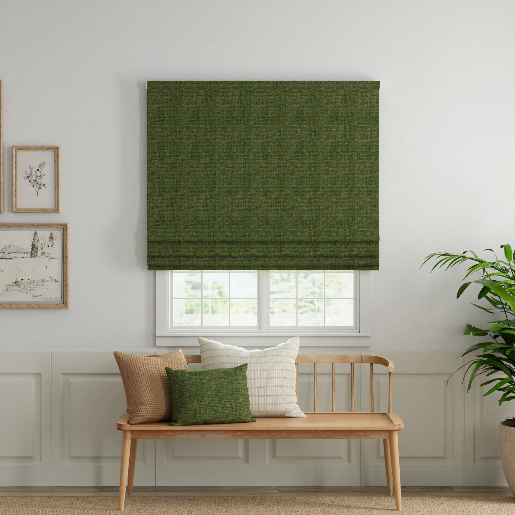 ANTE DECOR Olympus Made To Measure Roman Blind Emerald Gold