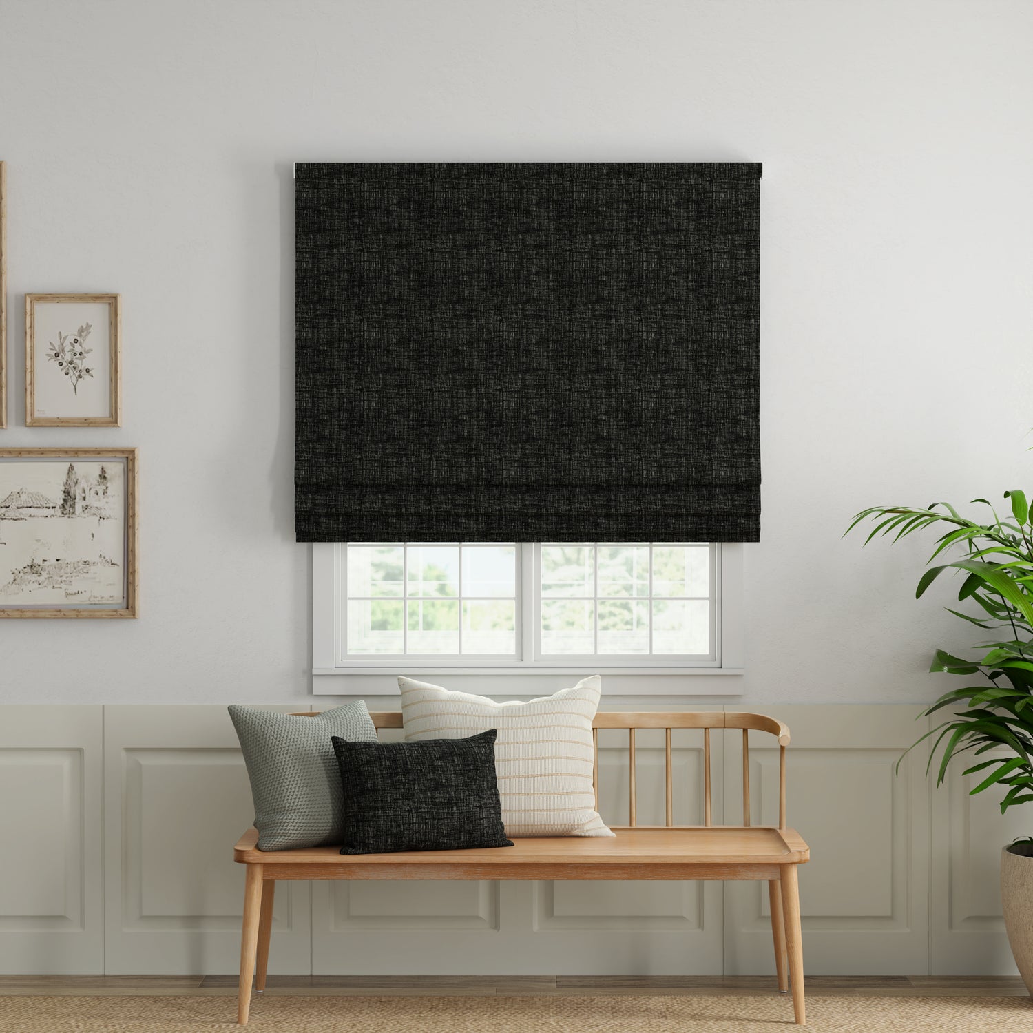 ANTE DECOR Olympus Made To Measure Roman Blind Onyx Silver