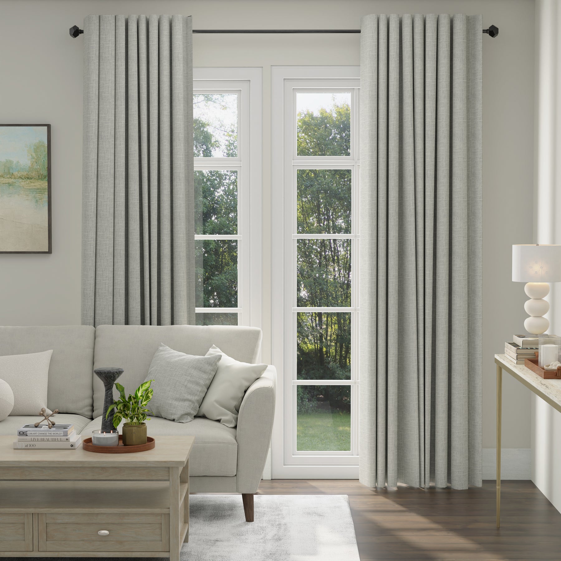 ANTE DECOR Olympus Made To Measure Curtains Pearl Snow