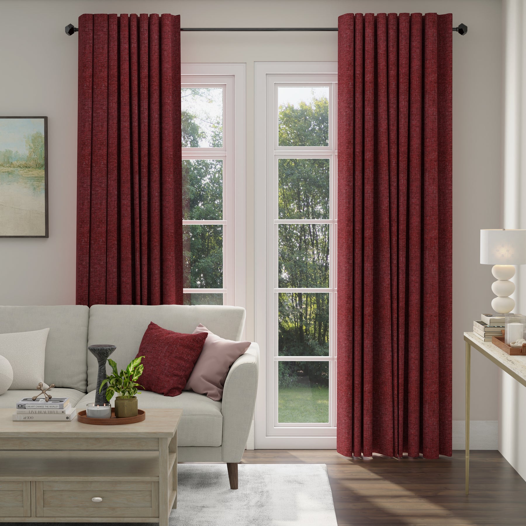 ANTE DECOR Olympus Made To Measure Curtains Mulberry Silver