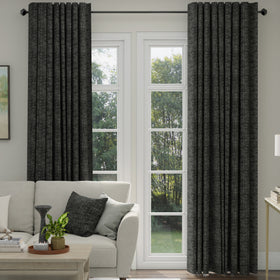 ANTE DECOR Olympus Made To Measure Curtains Onyx Silver