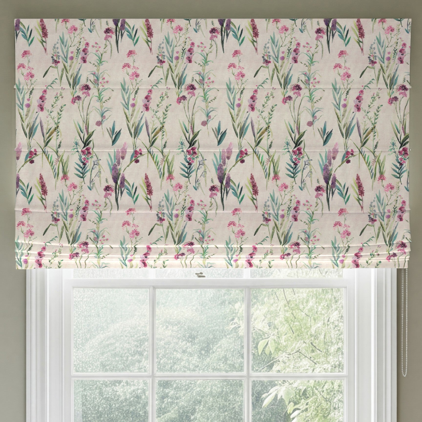 ANTE DECOR Combe Made To Measure Roman Blind Dusty Mauve Linen
