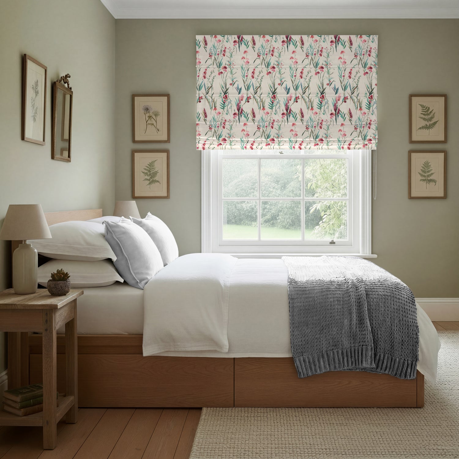 ANTE DECOR Combe Made To Measure Roman Blind Dusty Rose Linen