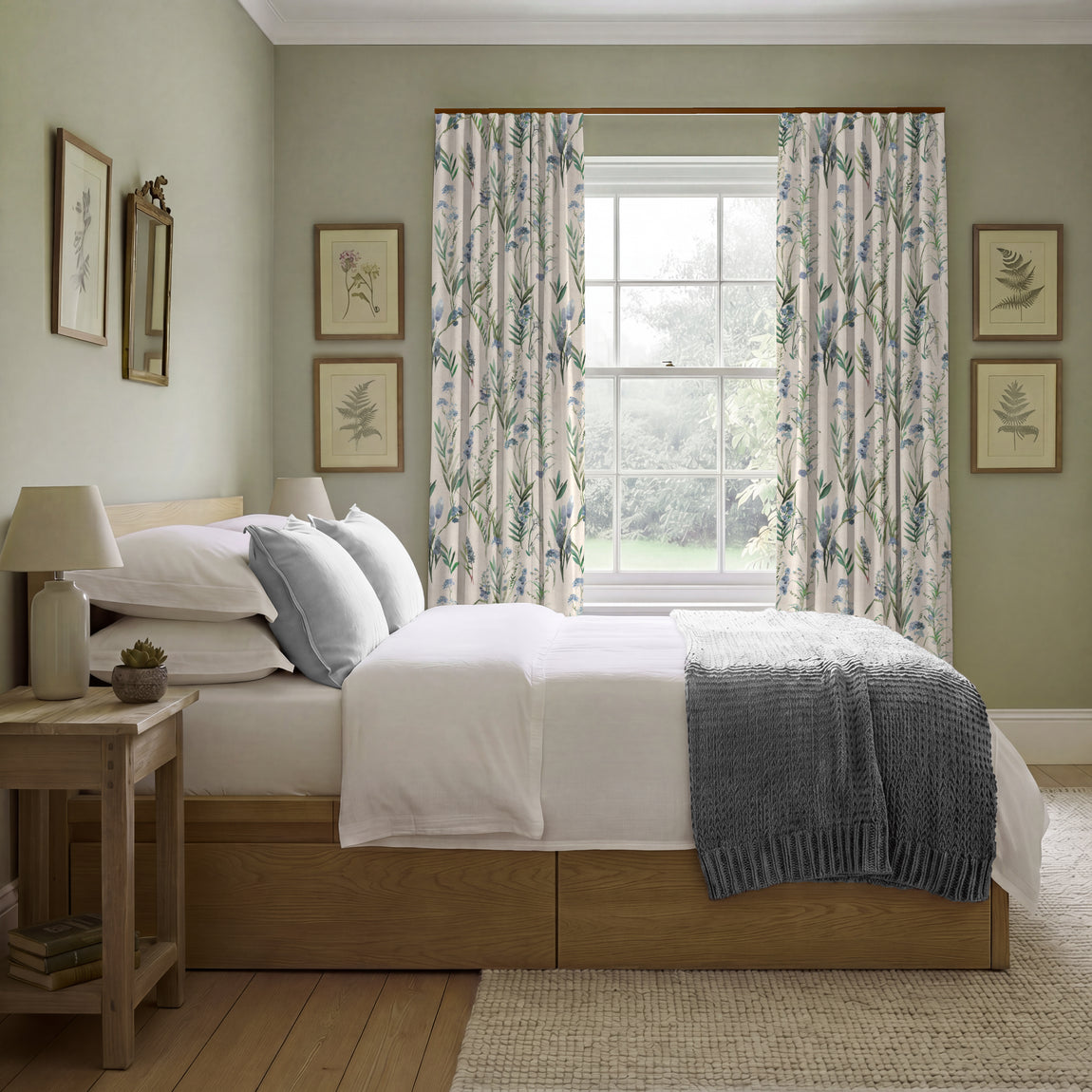 ANTE DECOR Combe Made To Measure Curtains Hyacinth Linen