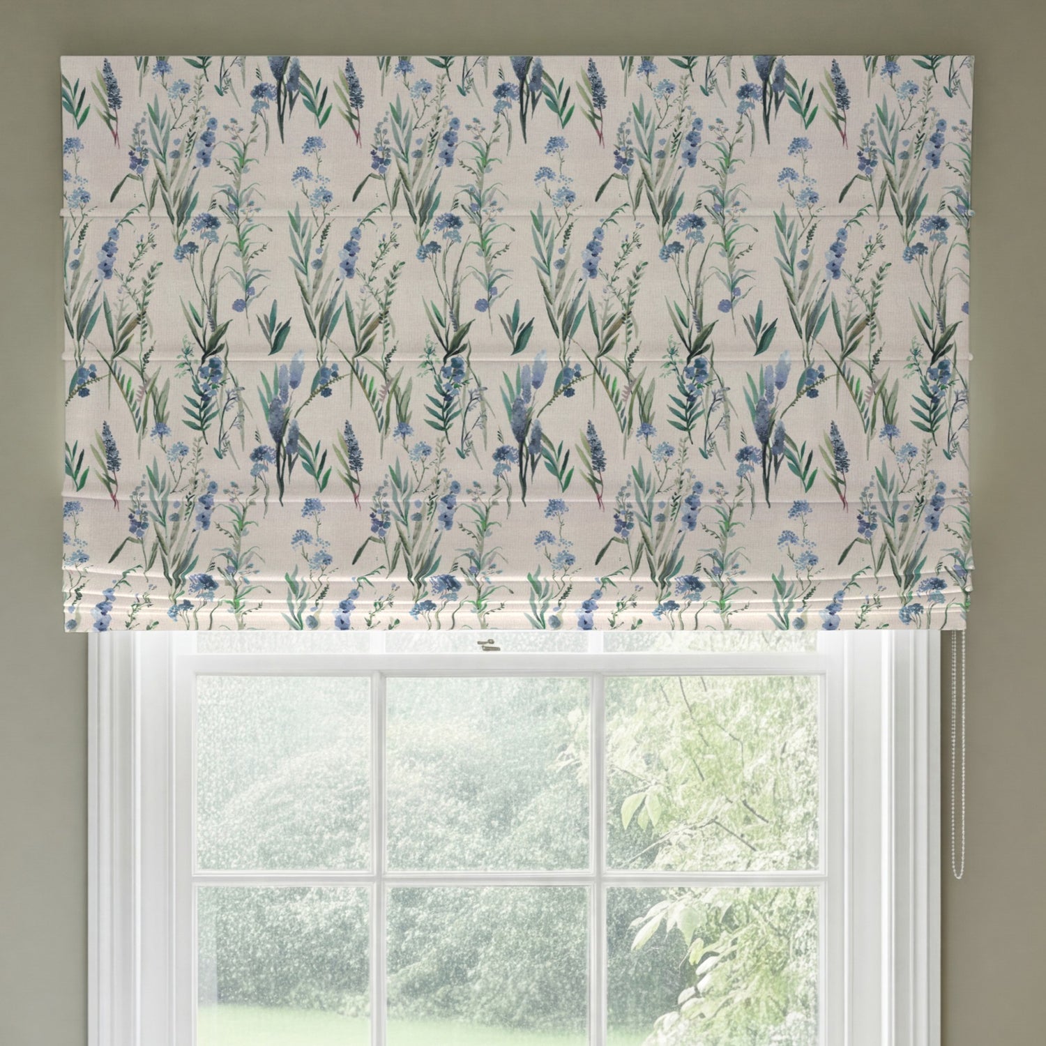 ANTE DECOR Combe Made To Measure Roman Blind Hyacinth Linen
