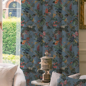 HOUSE Llewelyn-Bowen Cotswold Fantasia Printed Made To Measure Curtains Cornflower Blue