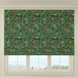 HOUSE Llewelyn-Bowen Cotswold Fantasia Printed Made To Measure Roman Blind Forest Green