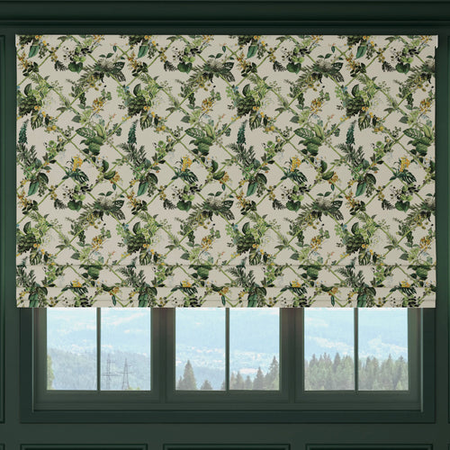 HOUSE Llewelyn-Bowen Cotswold Fantasia Printed Made To Measure Roman Blind Green