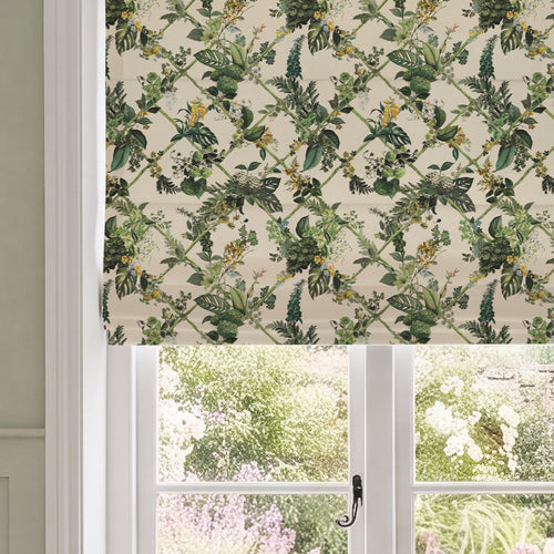 HOUSE Llewelyn-Bowen Cotswold Fantasia Printed Made To Measure Roman Blind Green