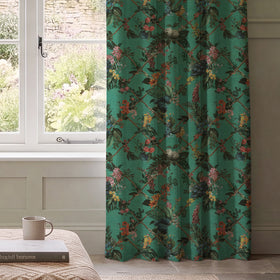 HOUSE Llewelyn-Bowen Cotswold Fantasia Printed Made To Measure Curtains Forest Green