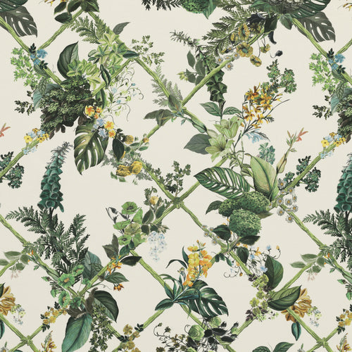 HOUSE Llewelyn-Bowen Cotswold Fantasia Printed Fabric Green