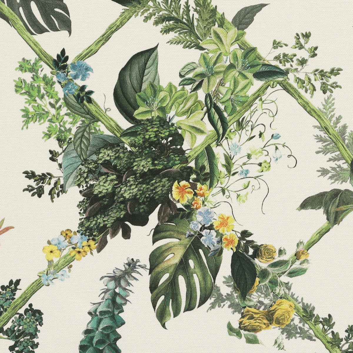 HOUSE Llewelyn-Bowen Cotswold Fantasia Printed Fabric Green